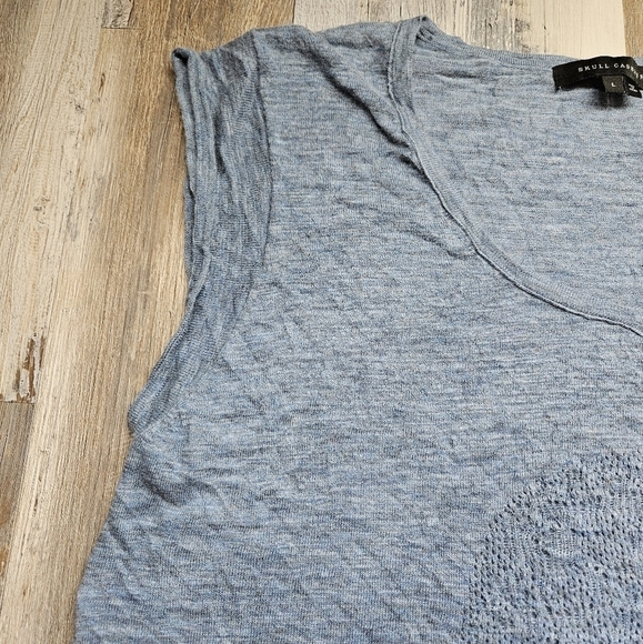 Skull Cashmere Large Blue Tank Top - Picture 2 of 9